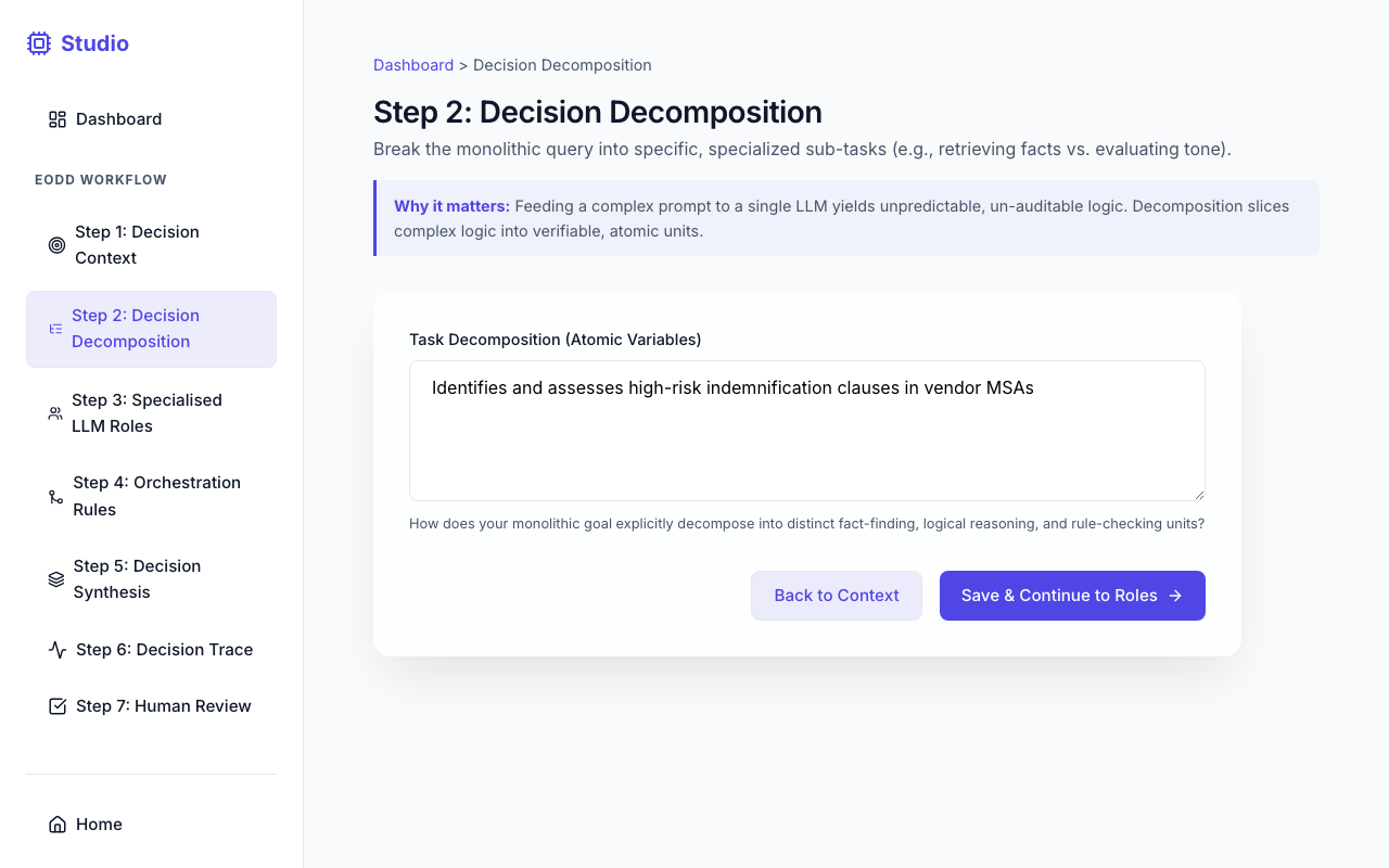 Screenshot showing the decomposition text block isolating step 2 tasks.
